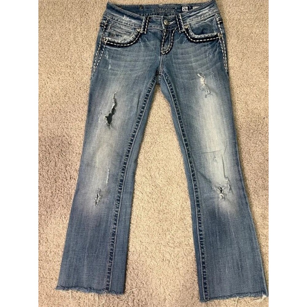 Y2K Low Rise Distressed Bootcut Miss Me Jeans Size 26